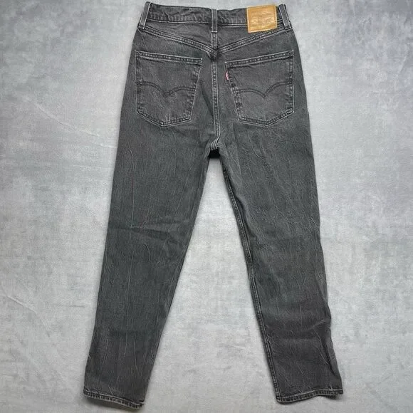 Woman's Levis Levi's 70s High Slim Straight Jeans Faded Black 27 Waist 27 Inseam - Picture 12 of 14